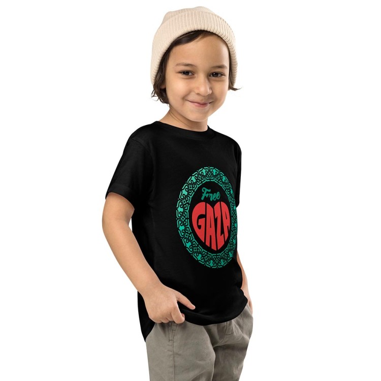 T-shirt unisexo para crianças Free Gaza