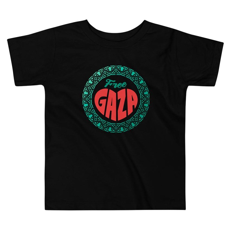 T-shirt unisexo para crianças Free Gaza