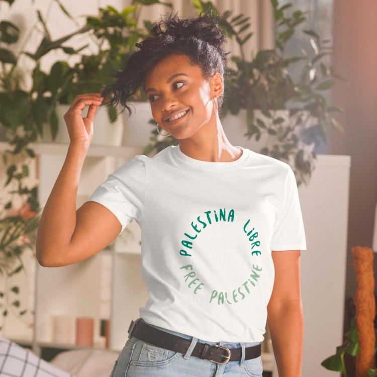 Free Palestine + Free Palestine T-shirt unisexe