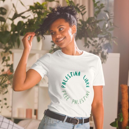 Free Palestine + Free Palestine T-shirt unisexe