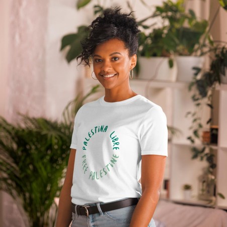 Free Palestine + Free Palestine T-shirt unisexe