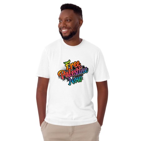T-shirt blanc Free Palestine Now