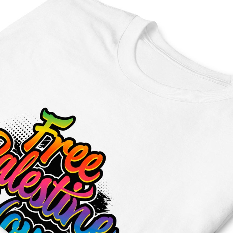 T-shirt blanc Free Palestine Now