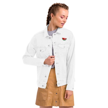 Kufiya denim jacket