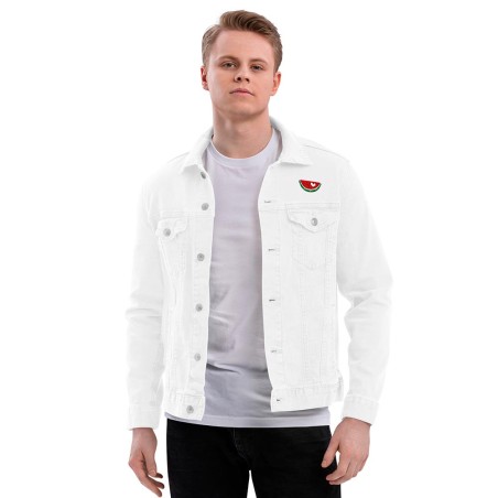 Kufiya denim jacket