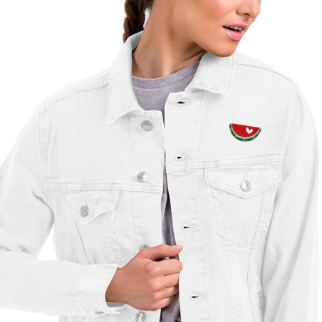 Kufiya denim jacket
