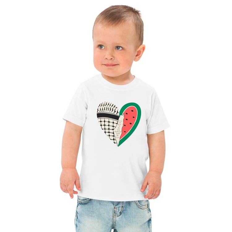 T-shirt pour enfants Cœur palestinien