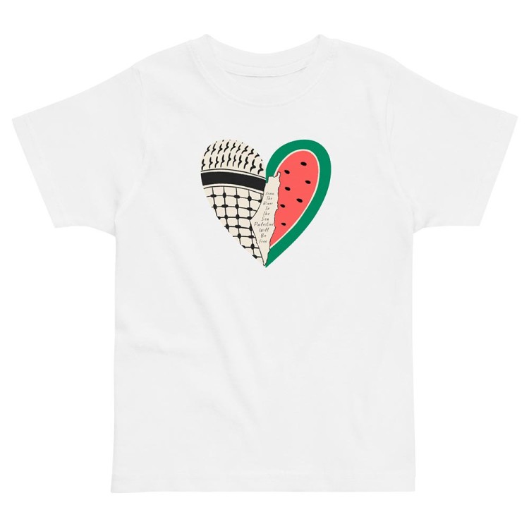 T-shirt pour enfants Cœur palestinien