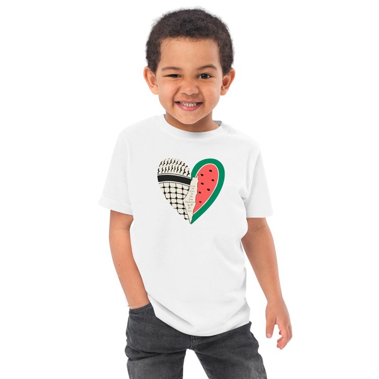 T-shirt pour enfants Cœur palestinien