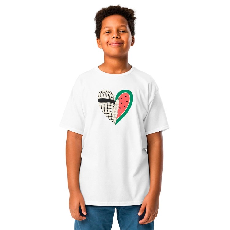 T-shirt adolescente Coração Palestiniano