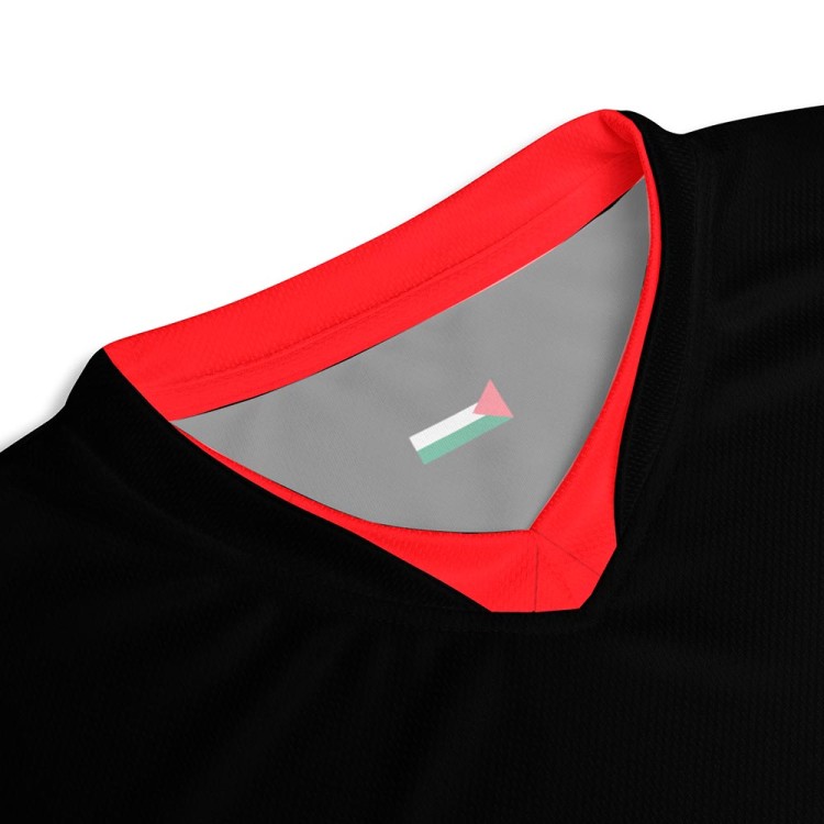 Black and Red Palestinian Football Shirt