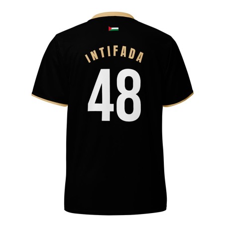 Black and Gold Palestine Football Shirt
