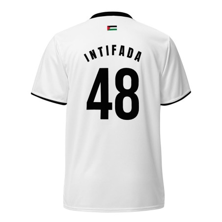Camiseta de Fútbol Palestina Blanca