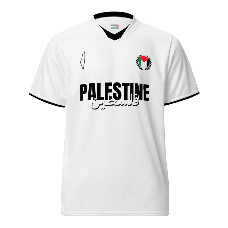 Camiseta de Fútbol Palestina Blanca