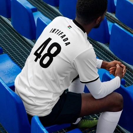 Camiseta de Fútbol Palestina Blanca