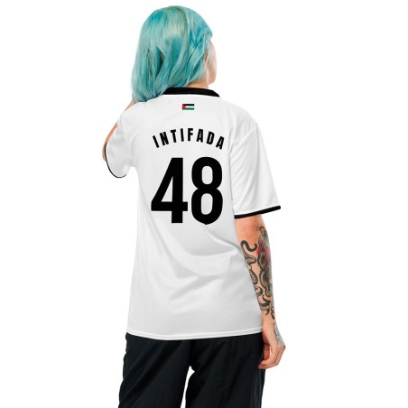 Camiseta de Fútbol Palestina Blanca