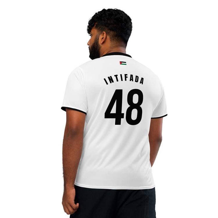 Camiseta de Fútbol Palestina Blanca