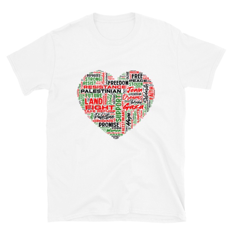 T-shirt unisexo "Love Palestine