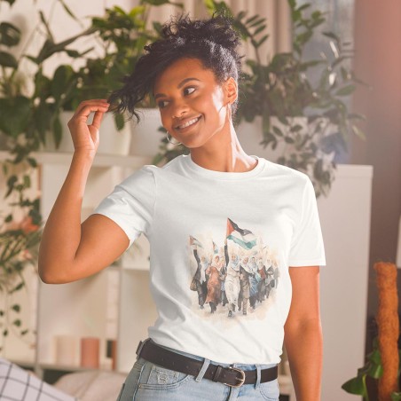 T-shirt de mulher palestiniana